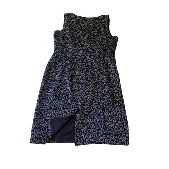 💖Kasper Women's Sleeveless Leopard Print Dress Size 16 Polyester & Elastane - Picture 2 of 8